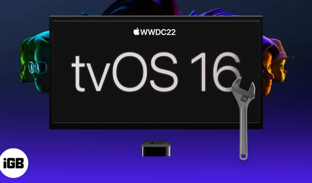 TVOS 16.5 Developer Beta 1 installimine Apple TV-sse