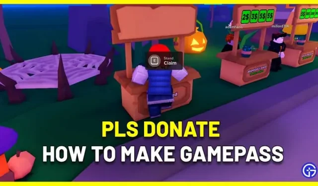 Roblox Pls Donate: How to Make a Gamepass