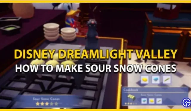 Como fazer cones de neve azedos no Disney Dreamlight Valley