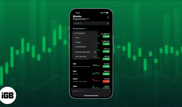 So verwalten Sie mehrere Watchlists in Aktien auf dem iPhone