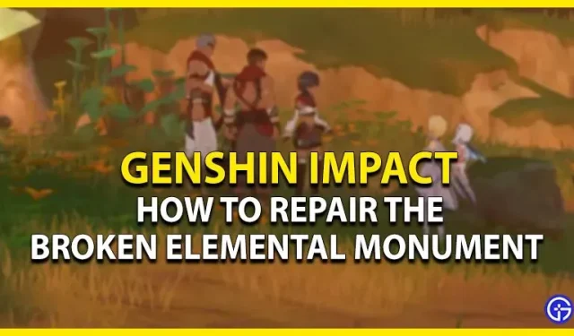 Genshin Impact: как починить сломанный памятник элементалям в Сумеру