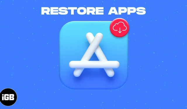 Como recuperar aplicativos excluídos no iPhone ou iPad no iOS 16/15
