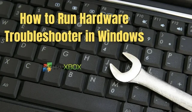 Cómo ejecutar el Solucionador de problemas de hardware de Windows