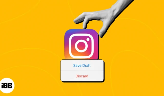 Instagram 비디오 및 게시물을 iPhone에 초안으로 저장하는 방법