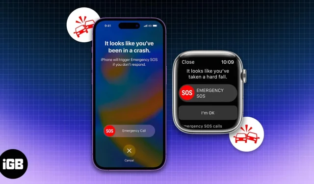 Crashdetectie gebruiken op iPhone 14 en Apple Watch