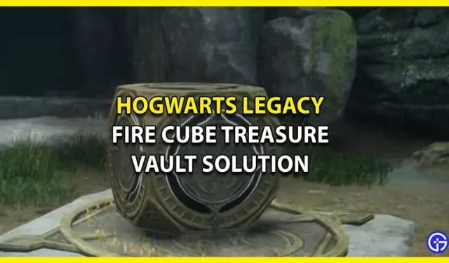 How to solve the fire cube treasure puzzle in Hogwarts Legacy