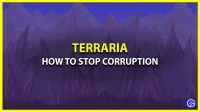 How to stop corruption in Terraria