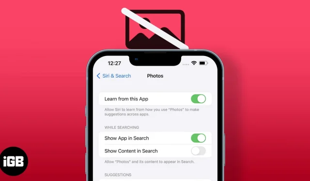 How to prevent photos from showing up in Spotlight search on iPhone and iPad