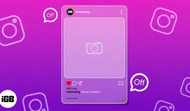 Cómo desactivar los comentarios en Instagram en iPhone 