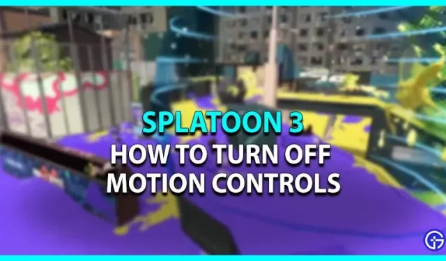 Splatoon 3 : comment désactiver les commandes de mouvement