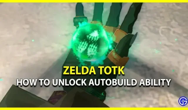 Zelda Tears of the Kingdom: Autobuild 잠금 해제 방법(숨겨진 능력)