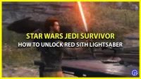 Red Lightsaber uit Star Wars: Jedi Survivor’s Guide to Getting the Sith