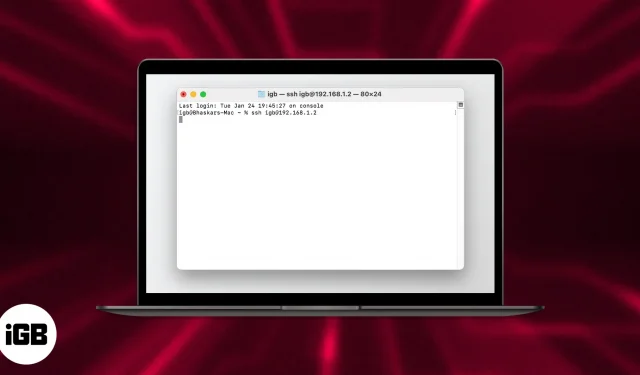 So verwenden Sie SSH für sichere Verbindungen auf dem Mac 