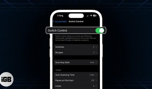 Cómo usar Switch Control en iPhone y iPad en iOS 16