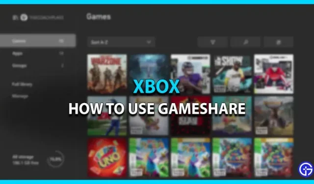 How to use the Gameshare feature on Xbox