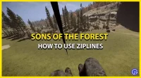 Sons of the Forest: how to use a zipline with a rope gun