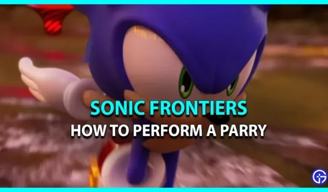 Como Parry em Sonic Frontiers