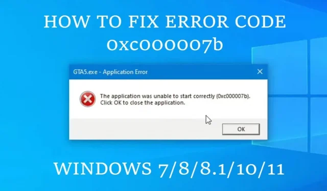 15 correcciones para el código de error 0xc000007b