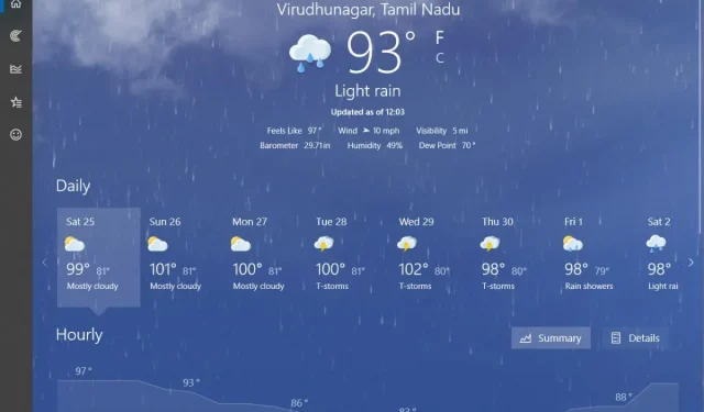 適用於 Windows 10 的最佳天氣應用程序