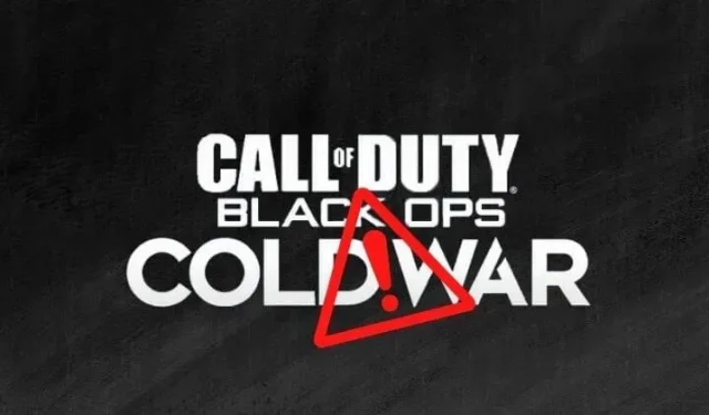 17 poprawek Call of Duty Black Ops Cold War ciągle się zawiesza na PC