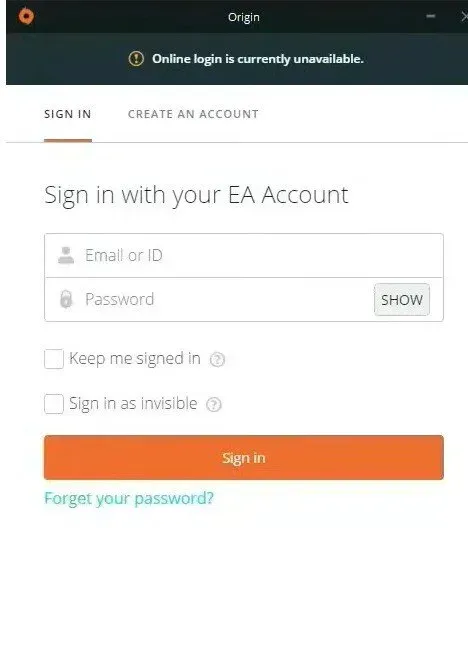 10 Fixes: Origin Online Sign In Is Not Available Now