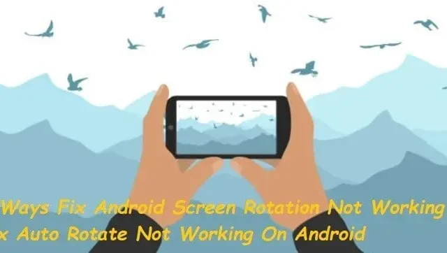 7 Fixes: Android Screen Rotation Not Working