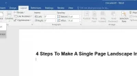 4 Easy Steps to Make One Page Landscape in MS Word