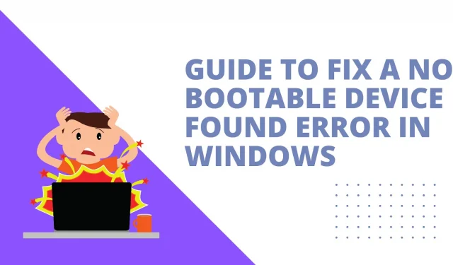 3 Fixes: No Boot Devices Found Error in Windows