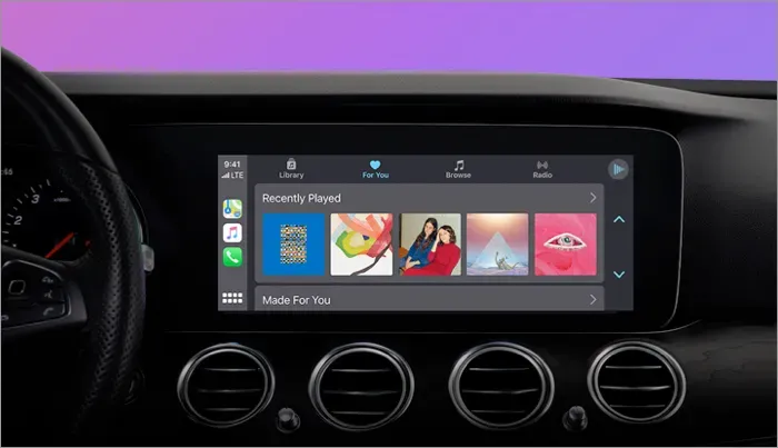 Oplevelse i bilen med Apple Music