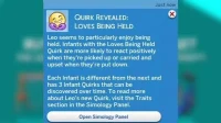 List of all baby quirks in The Sims 4 Growing Up Together Expansion Pack