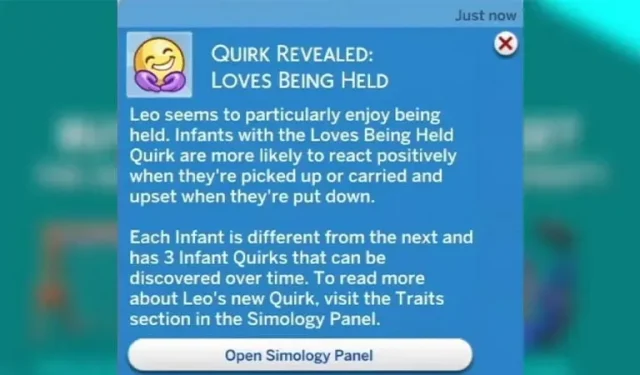 Lijst met alle baby-eigenaardigheden in het uitbreidingspakket De Sims 4 Samen opgroeien