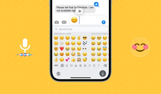 So fügen Sie ein Emoji mit Siri oder Dictation auf dem iPhone in iOS 16 ein