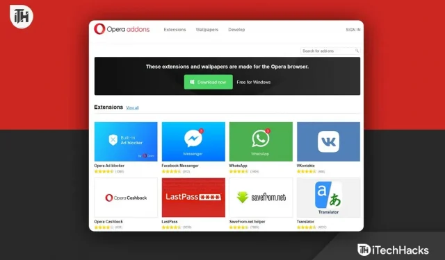 Extensies installeren in Opera Browser: Chrome-extensies beheren