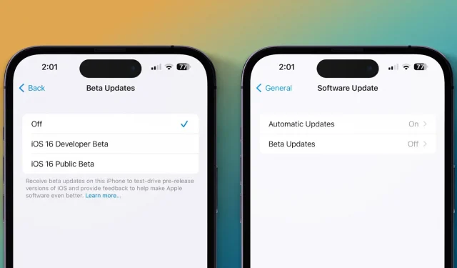 iOS 16.4 låter dig registrera dig för betaversioner via mjukvaruuppdatering