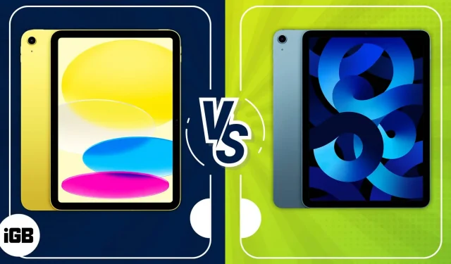 iPad 10 與 iPad Air 2022：您應該購買哪一款？