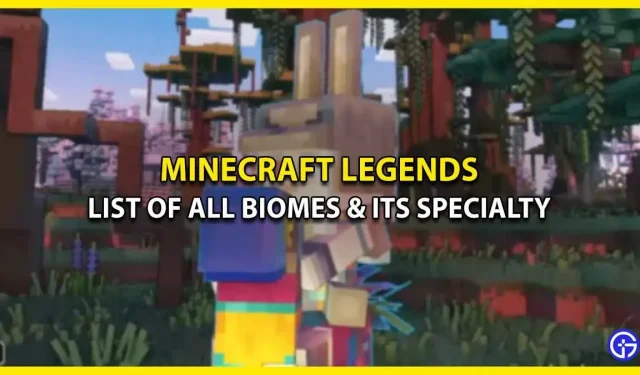 Visi Minecraft Legends Biomes – ištekliai ir daugiau