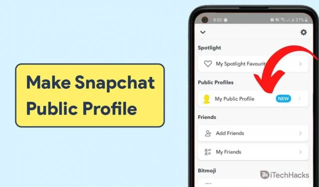 Hoe maak je een openbaar profiel op Snapchat Android/iPhone