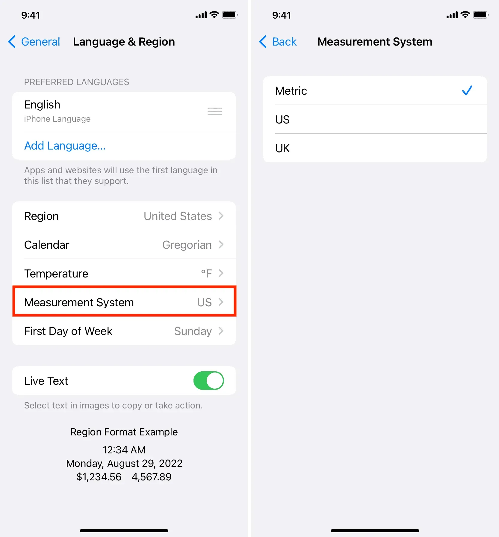 Apple Maps Google Maps 4pmtech Korea   Measurement System In Iphone Language And Region Settings.webp