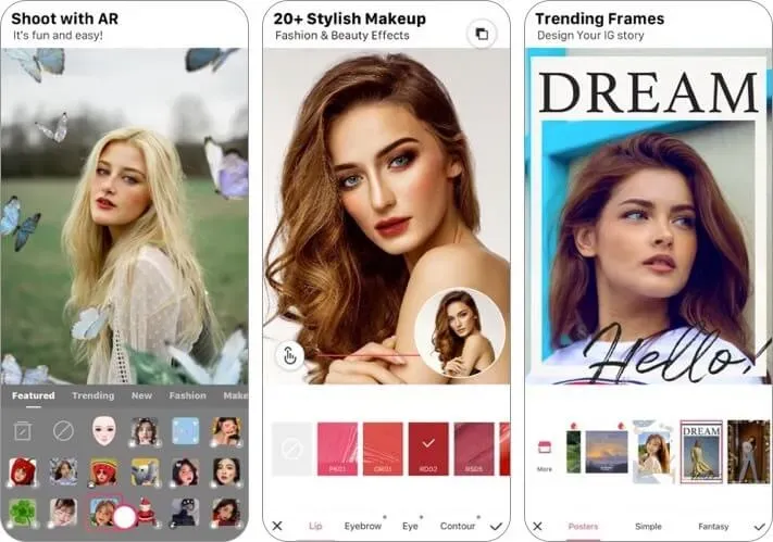 Schermata dell'app meitu per iphone e ipad ai