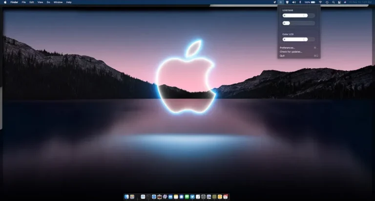 Adjust external display brightness in macOS with MonitorControl