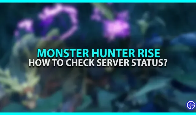 Status do servidor Monster Hunter Rise: MHR baixo?