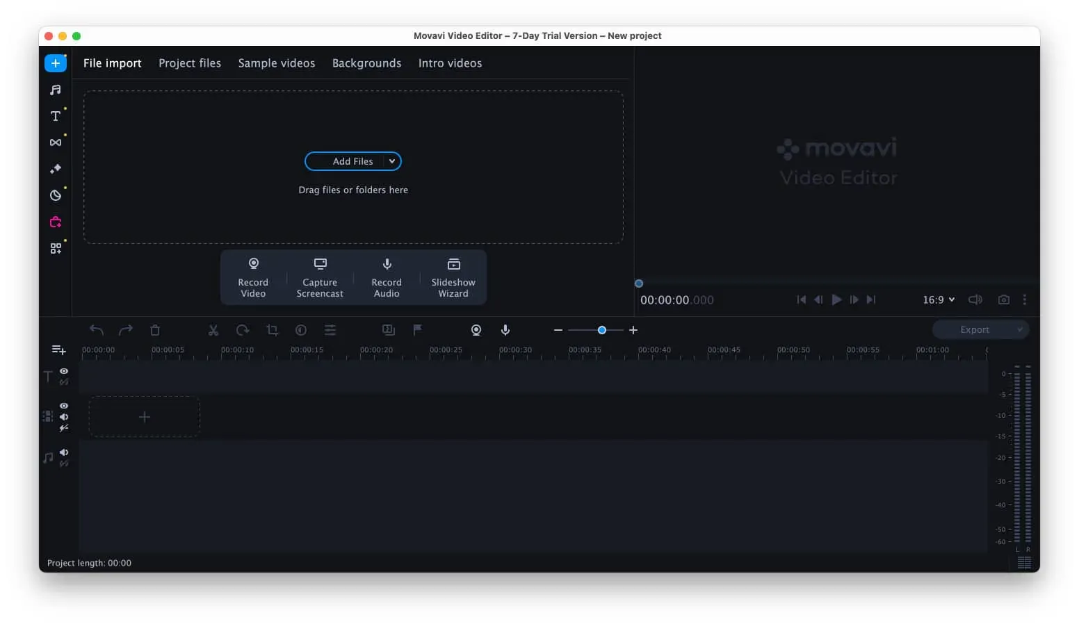 Movavi Video Editor User Interface