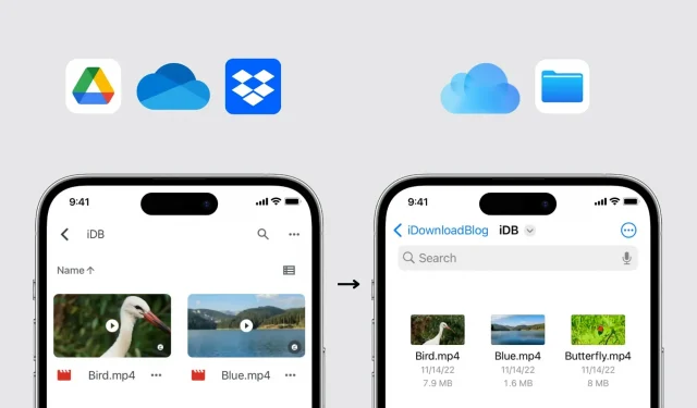 Kā pārsūtīt saturu no Google diska, Dropbox, OneDrive u.c. uz iCloud disku