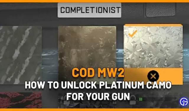 Call Of Duty Modern Warfare 2: come ottenere il camuffamento platino (spiegazione dei passaggi)