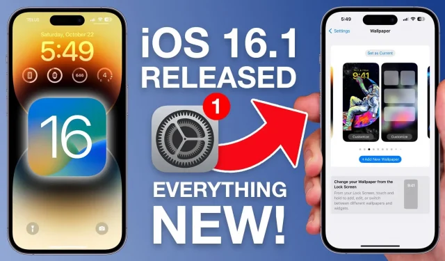 Alles nieuw in iOS 16.1: verandering van batterijpercentage, interactieve acties, bugfixes en meer.