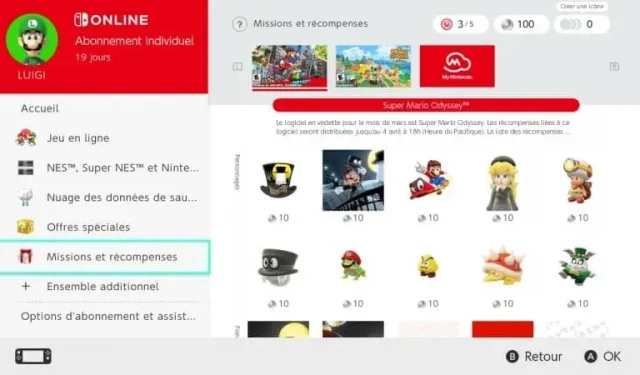 Nintendo Switch Online : mises à jour de service payantes avec missions et récompenses
