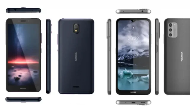 Vier neue Renderings von Nokia-Smartphones sind online durchgesickert und zeigen frische Designs