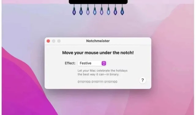L’application Notchmeister vous permet de décorer la découpe de votre MacBook Pro.