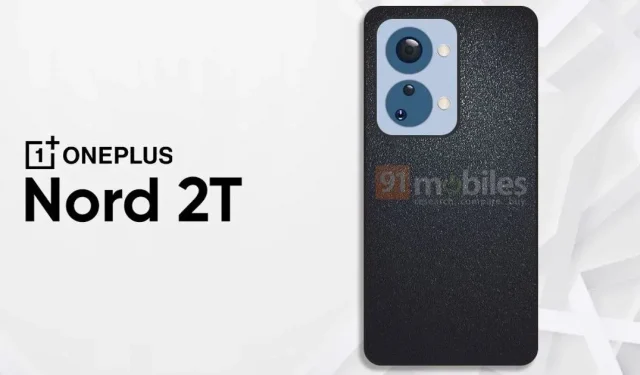 Vazamento de imagem ao vivo do OnePlus Nord 2T mostra a visão das câmeras traseiras e do painel