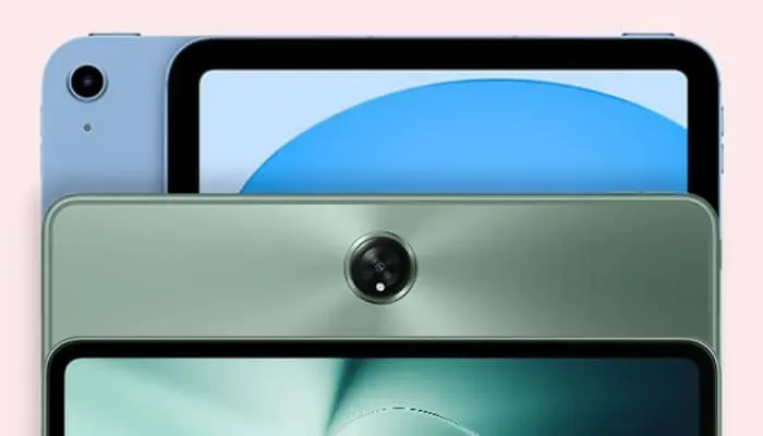 OnePlus Pad vs iPad 10. põlvkonna kaamera